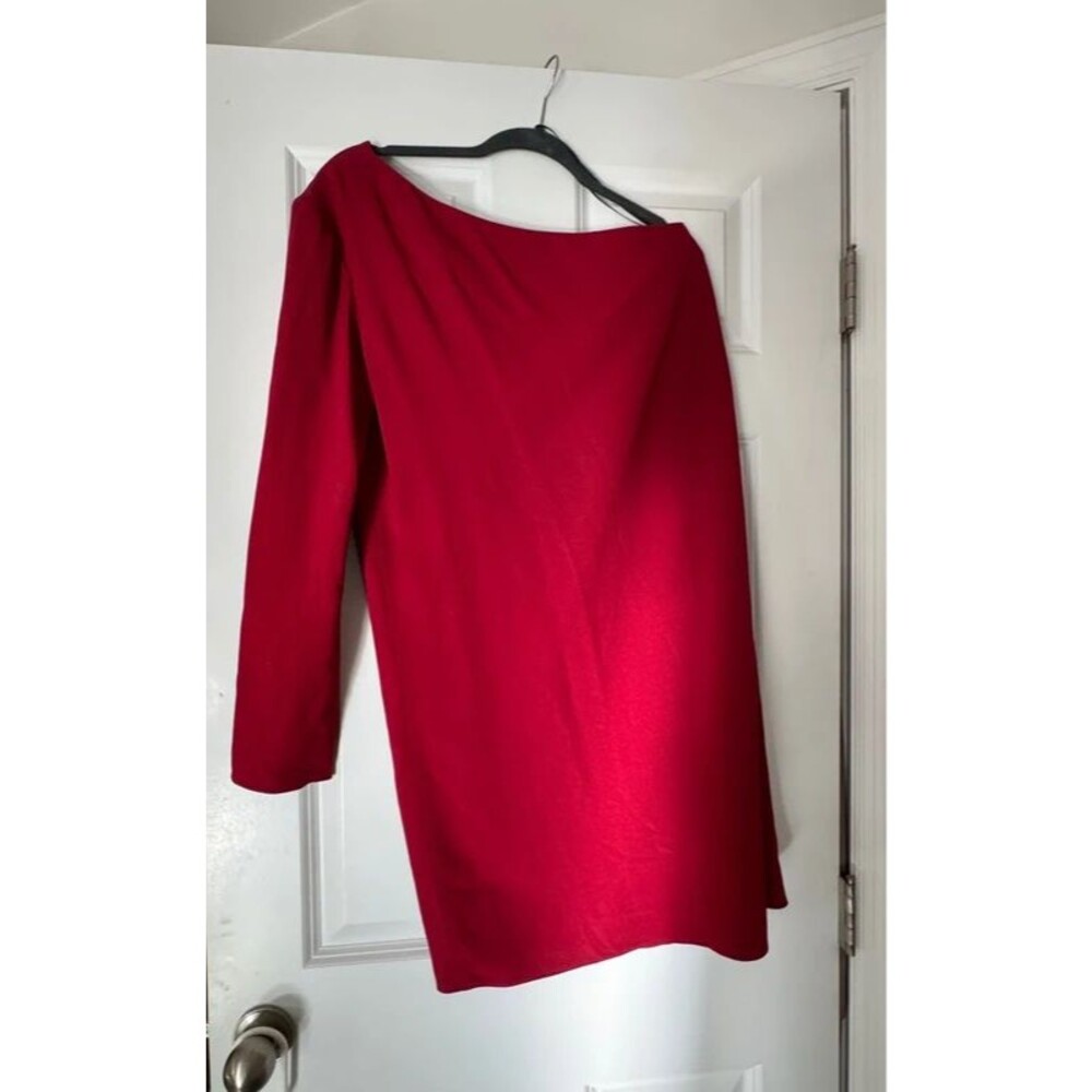 Theory One shoulder red dress size 10